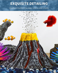 Uniclife aquarium volcano ornament bubble-stream visualizes rising micro bubbles in tank