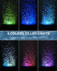 Uniclife aquarium volcano ornament led-color-show illuminates colorful night viewing