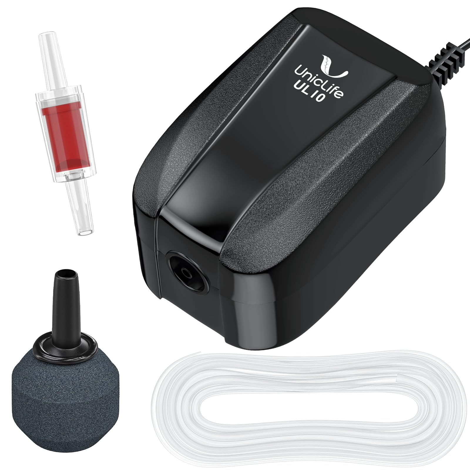 Uniclife Pawfly air pump compact design for reliable small-tank aeration.