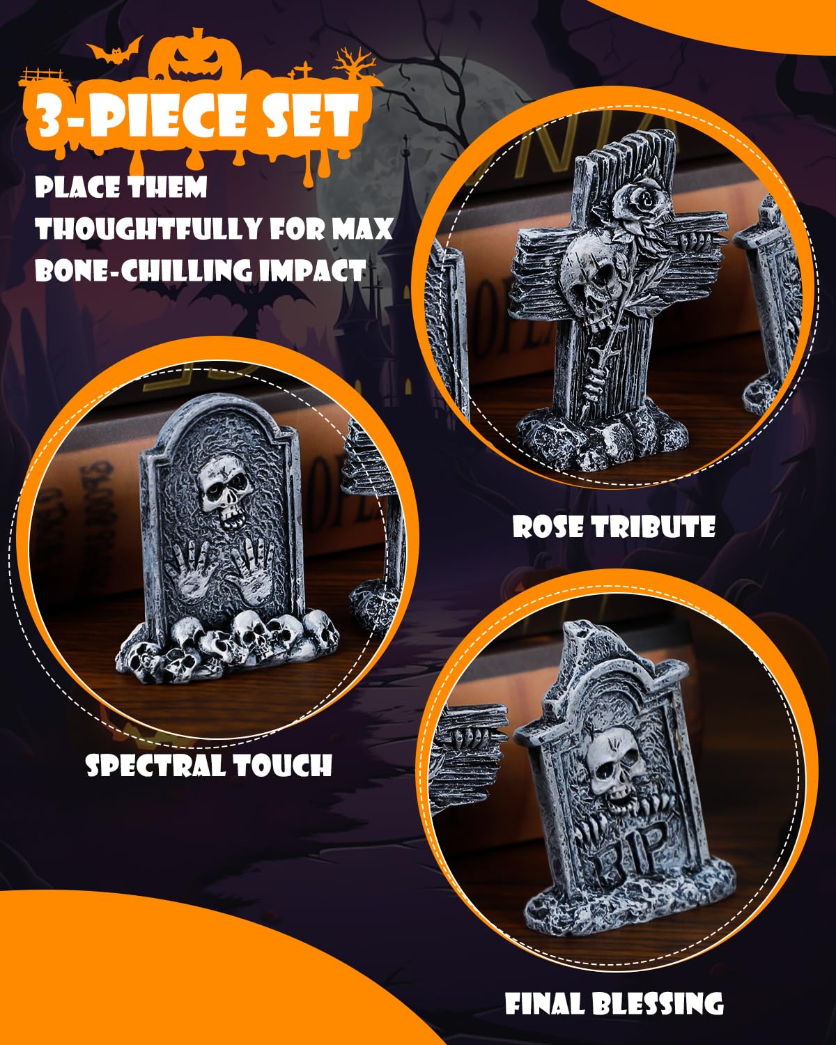 Uniclife tombstone mini 3 resin decor remains pristine for fish tanks