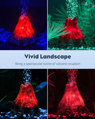 Uniclife volcano LED color-change lighting creates a vibrant, dynamic display for your fish tank.