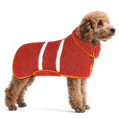 Unicorn Catcher dog bathrobe close-up shows ultra-absorbent fabric for fast drying