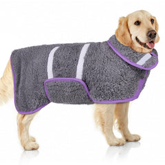 Unicorn Catcher dog bathrobe with absorbent fleece dries quickly after bath