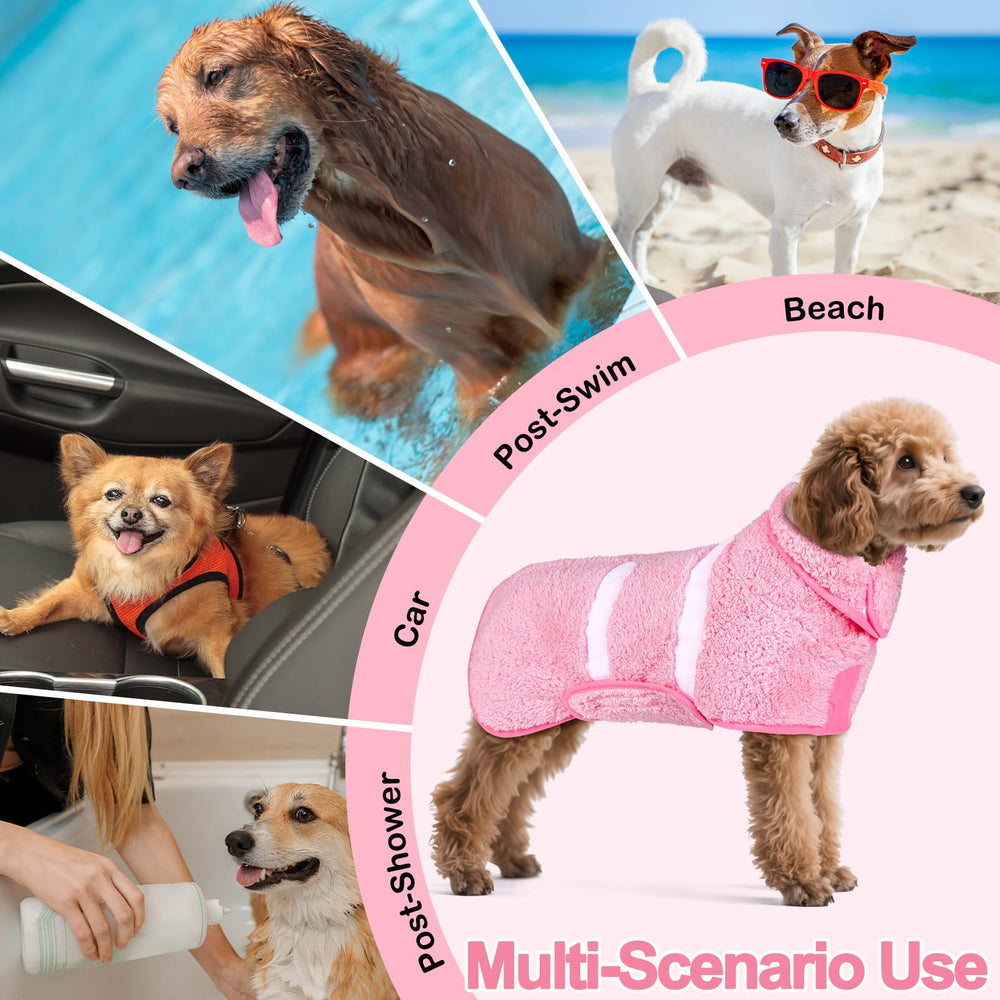 Unicorn Catcher robe keeps pets warm after bath and dry.