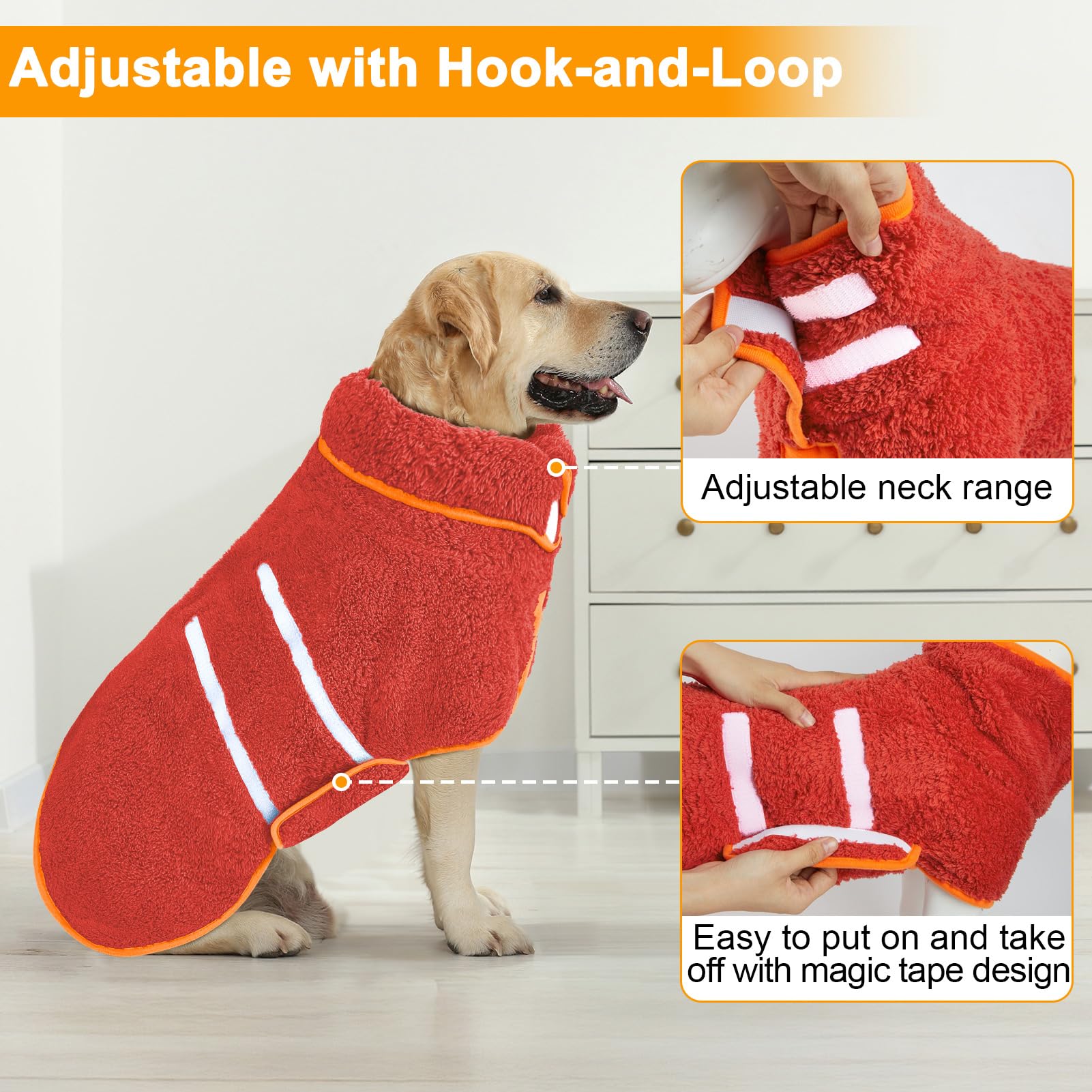 Machine-washable Unicorn Catcher dog bathrobe stays soft after multiple washes