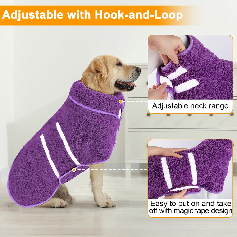 Unicorn Catcher dog bathrobe is machine washable for convenient care