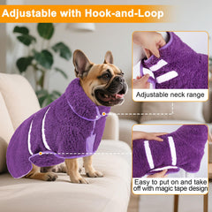 Unicorn Catcher dog bathrobe is machine washable for durable reuse