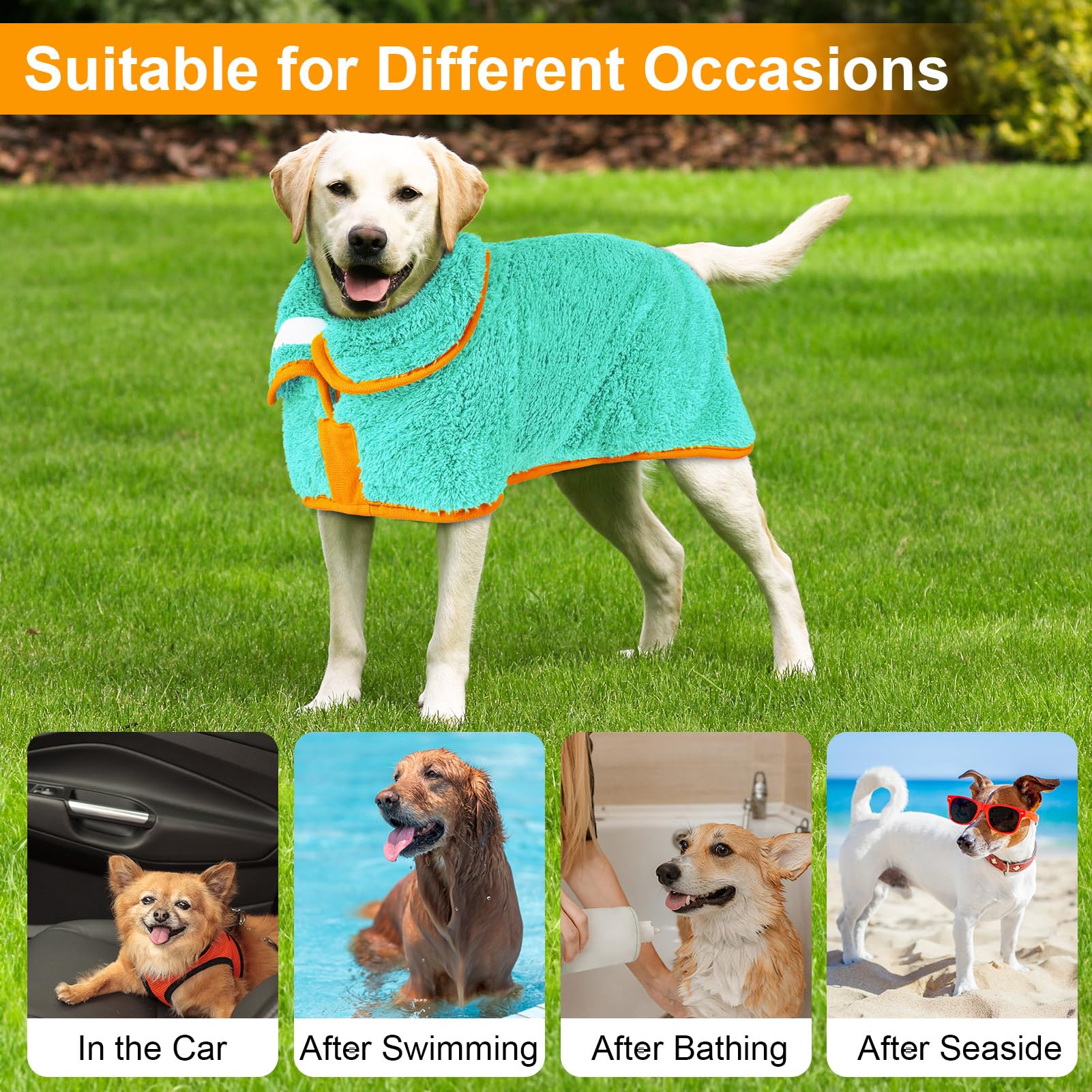 Unicorn Catcher dog bathrobe machine washable fabric remains soft after wash