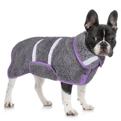 Unicorn Catcher dog bathrobe in soft fleece for quick drying after bath