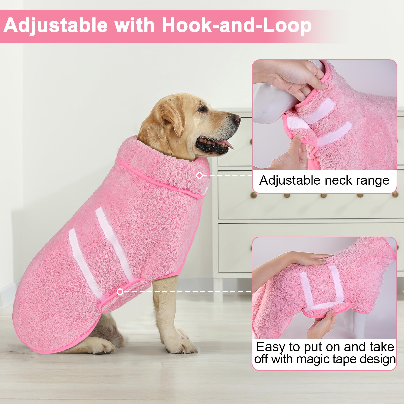 Unicorn Catcher dog bathrobe keeps pets warm in cold weather