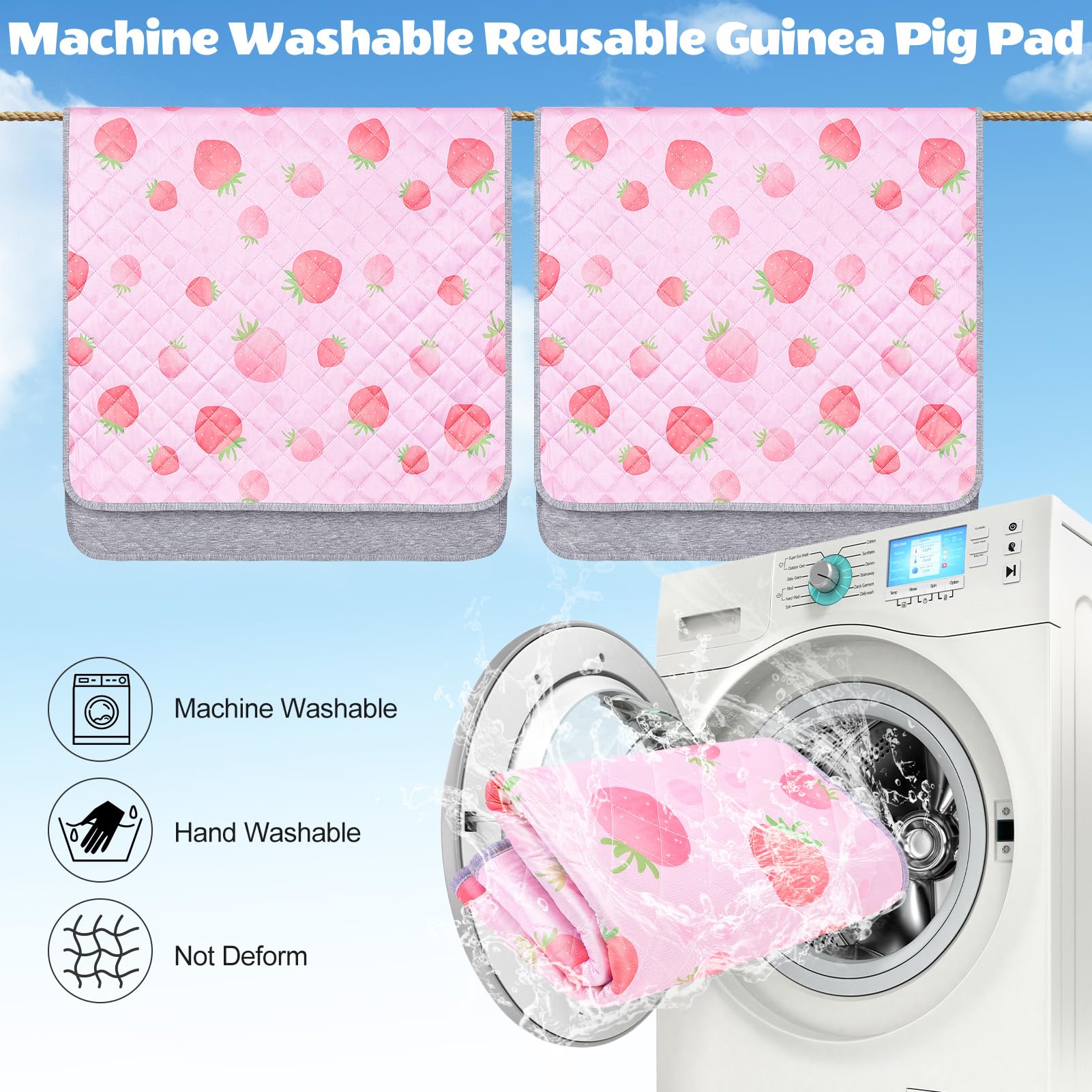 Unicorn Catcher guinea pig bedding machine-washable design withstands repeated washings.