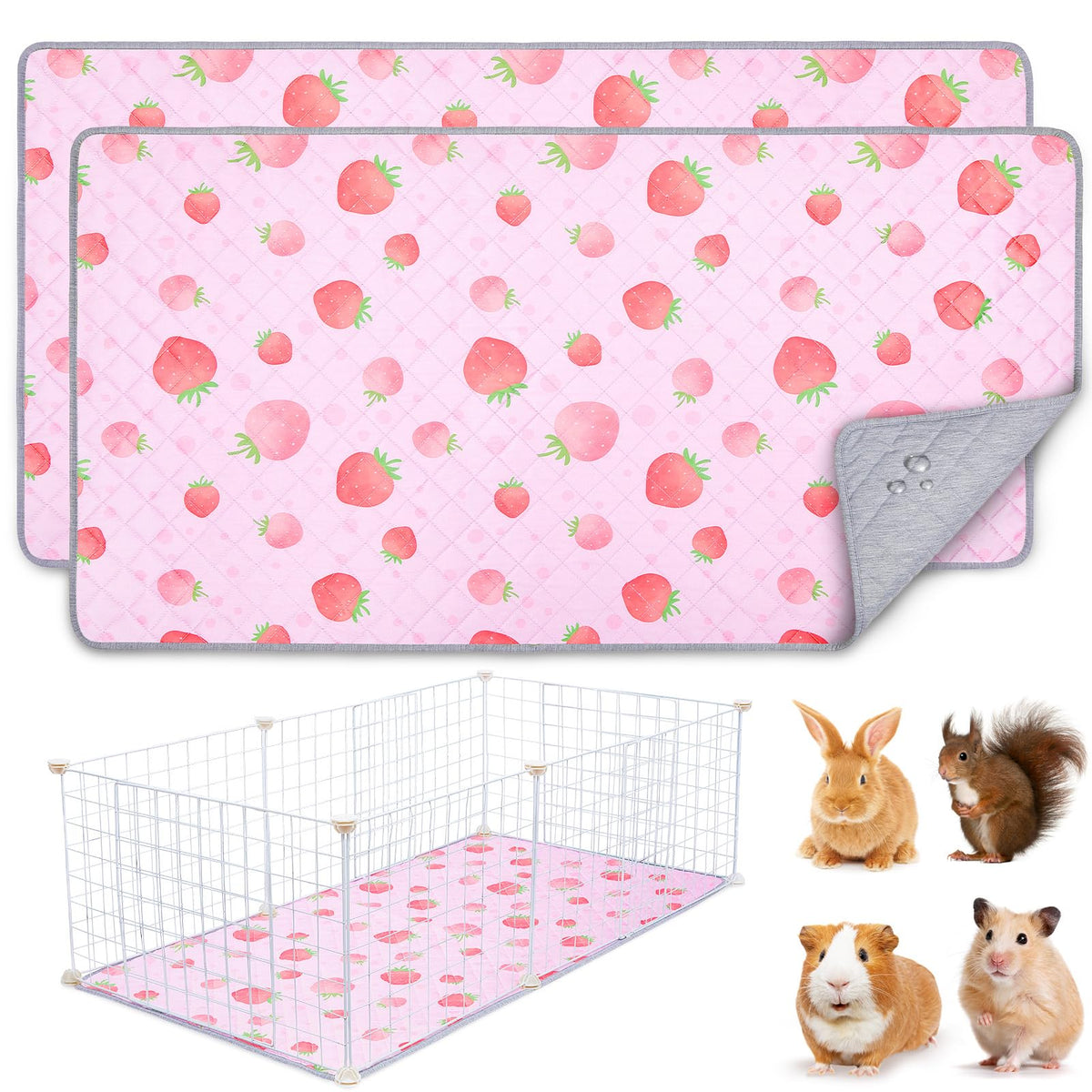 Unicorn Catcher guinea pig bedding two mats keep cages tidy and reusable.