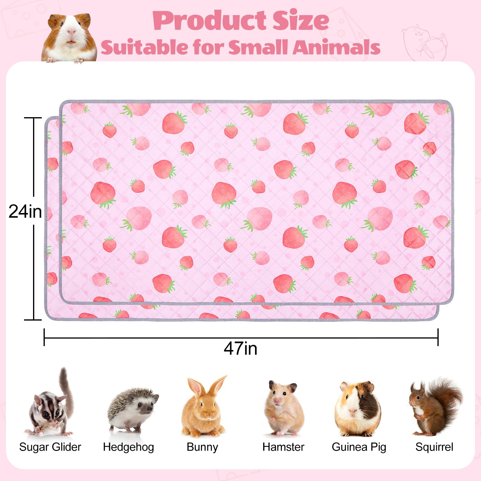 Unicorn Catcher guinea pig bedding watertight bottom prevents urine seepage.