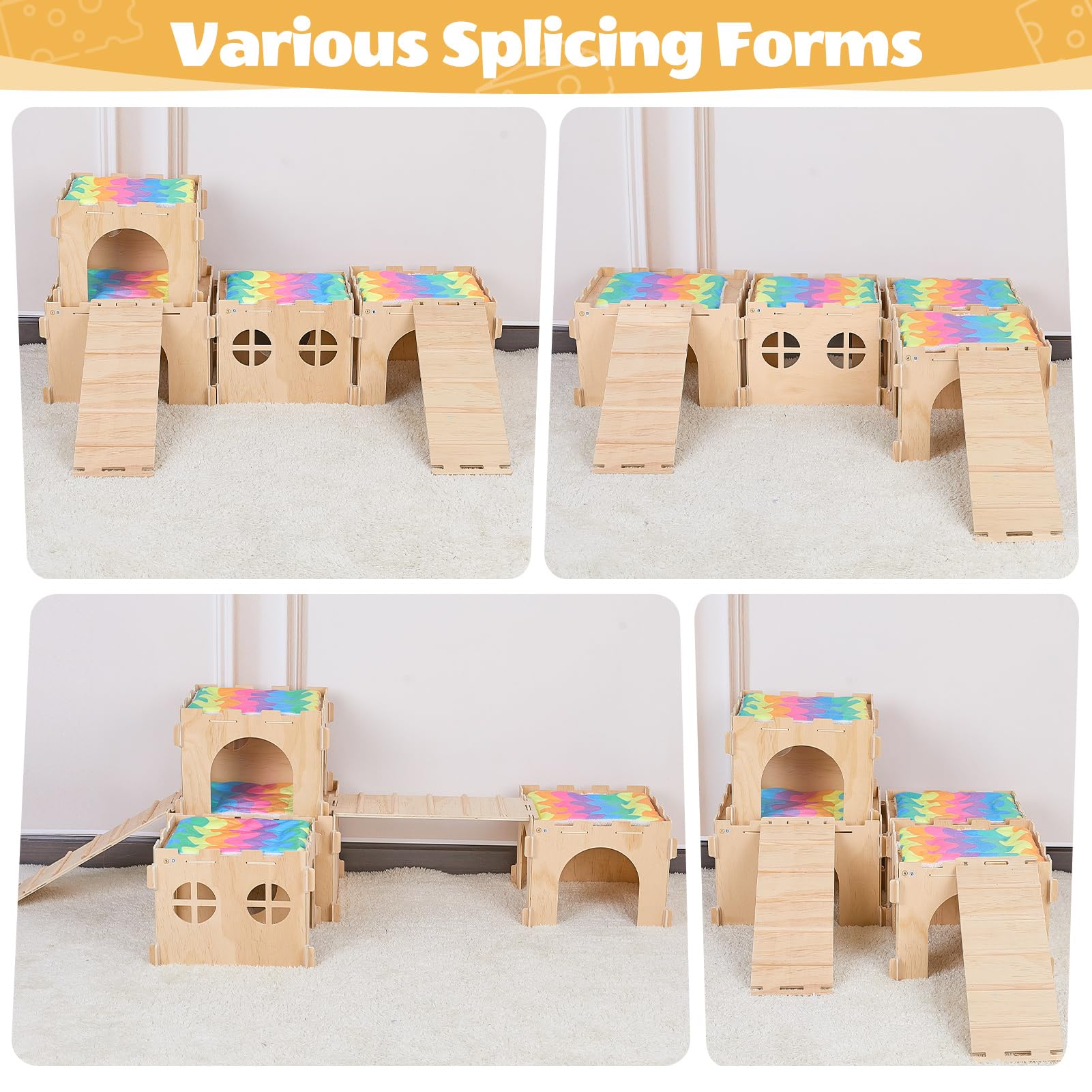 Unicorn Catcher Guinea Pig Hideout easy-install design requires no glue or nails.