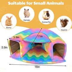Unicorn Catcher guinea pig bed features semi-closed entrance for secure, comfortable rest