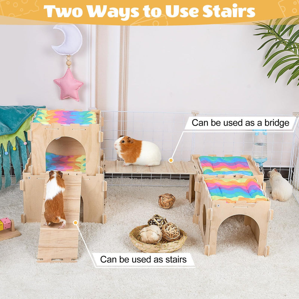 Unicorn Catcher Guinea Pig Hideout made of pine plywood for sturdy housing.