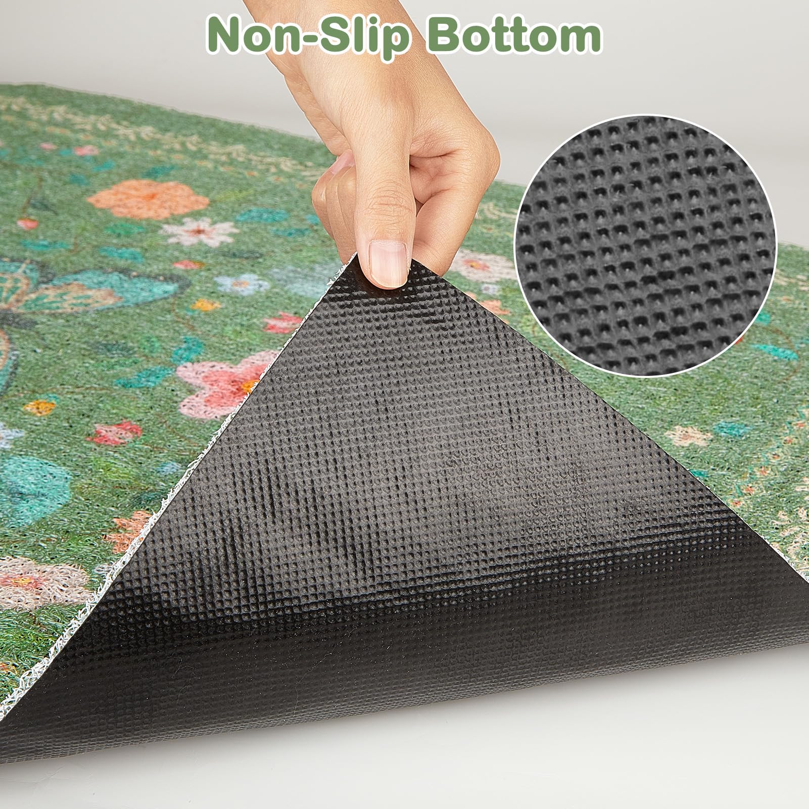 Unicorn Catcher non-slip bottom keeps the mat in place during use.