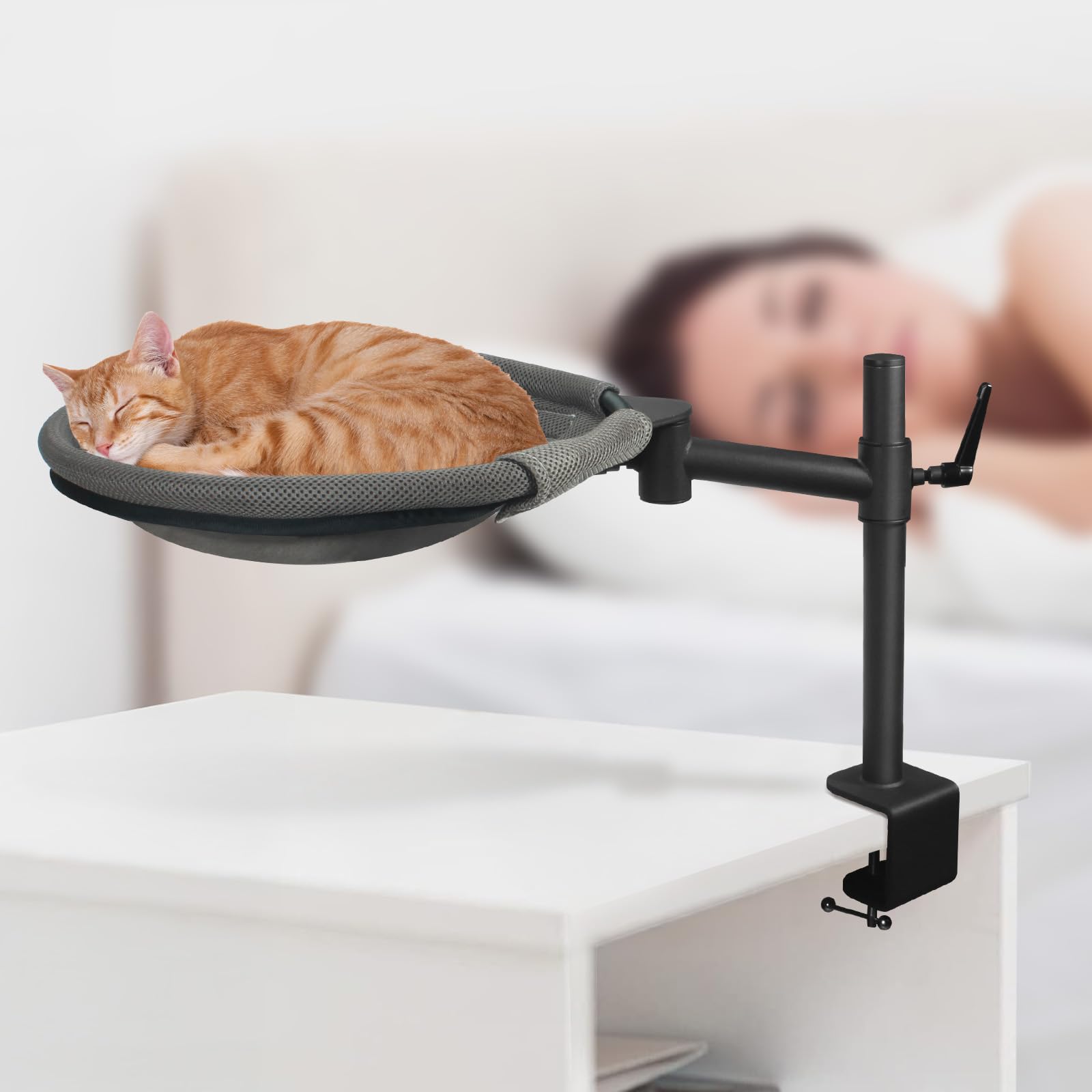 Unidevice Cat Desk Bed anti slip base keeps it steady on desk