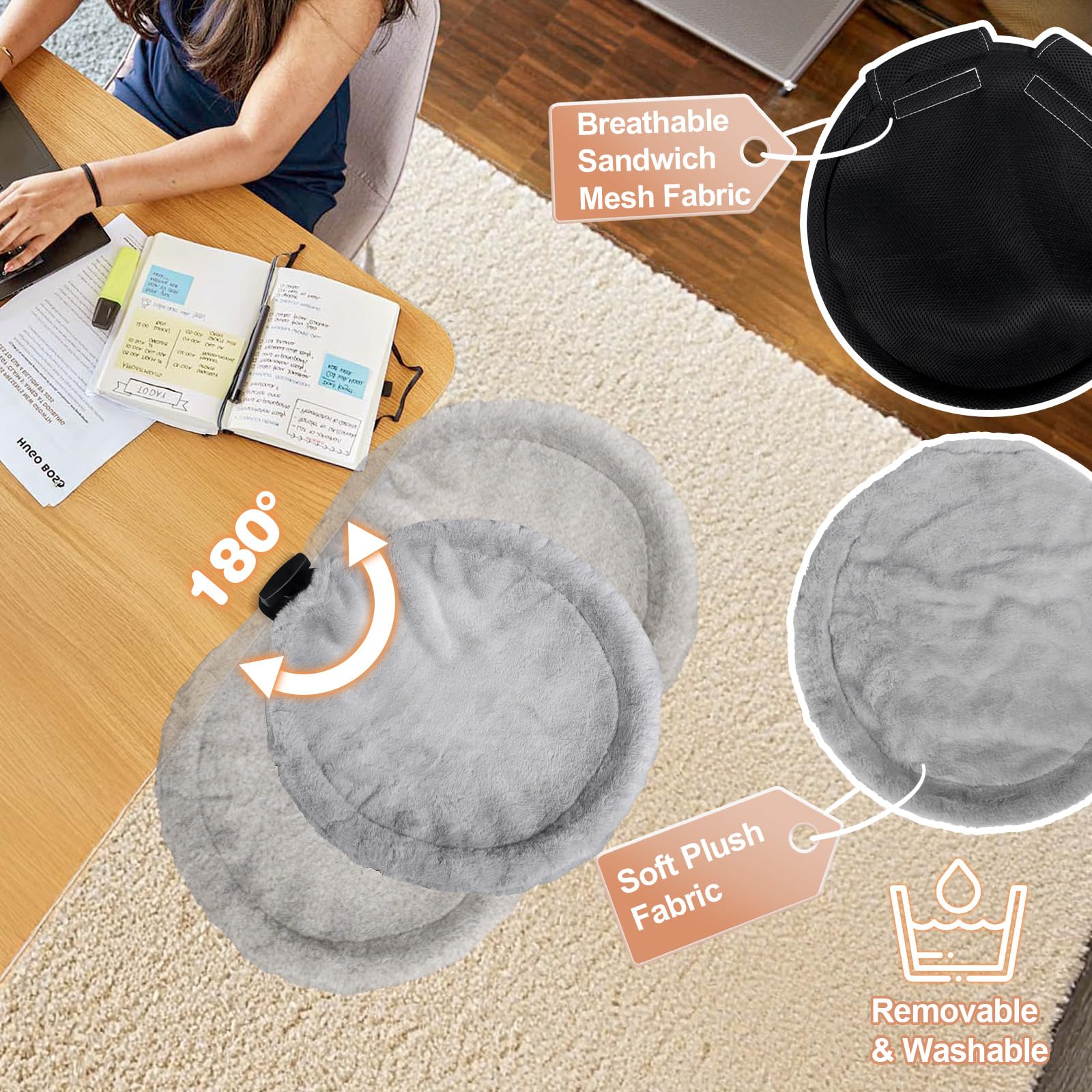 Unidevice Cat Desk Bed anti-slip-base keeps the perch steady on desks and protects surfaces.