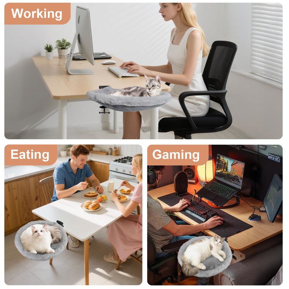 Unidevice Cat Desk Bed easy-assembly invites quick setup and effortless cleaning after play.