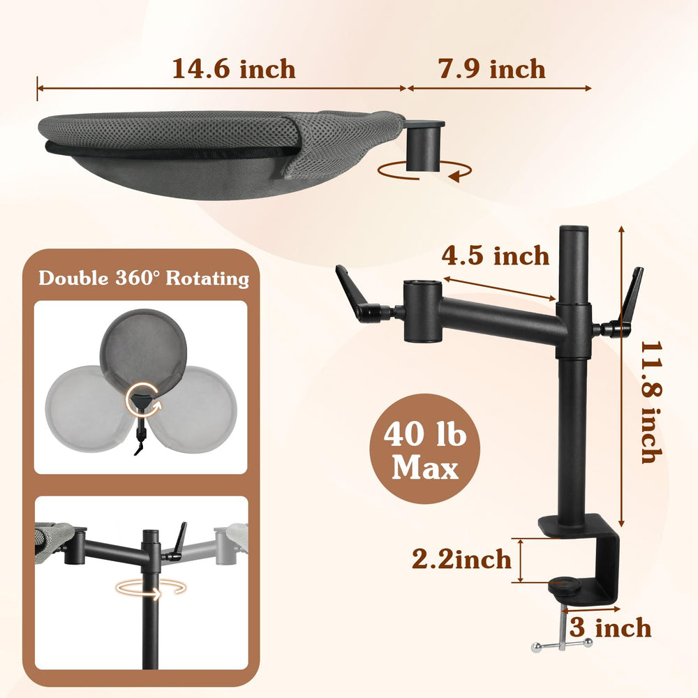 Unidevice Cat Desk Bed adjustable height aligns with your eye level