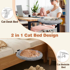 Unidevice Cat Desk Bed sunken-nest shows a cozy cave-like space that many cats crave.
