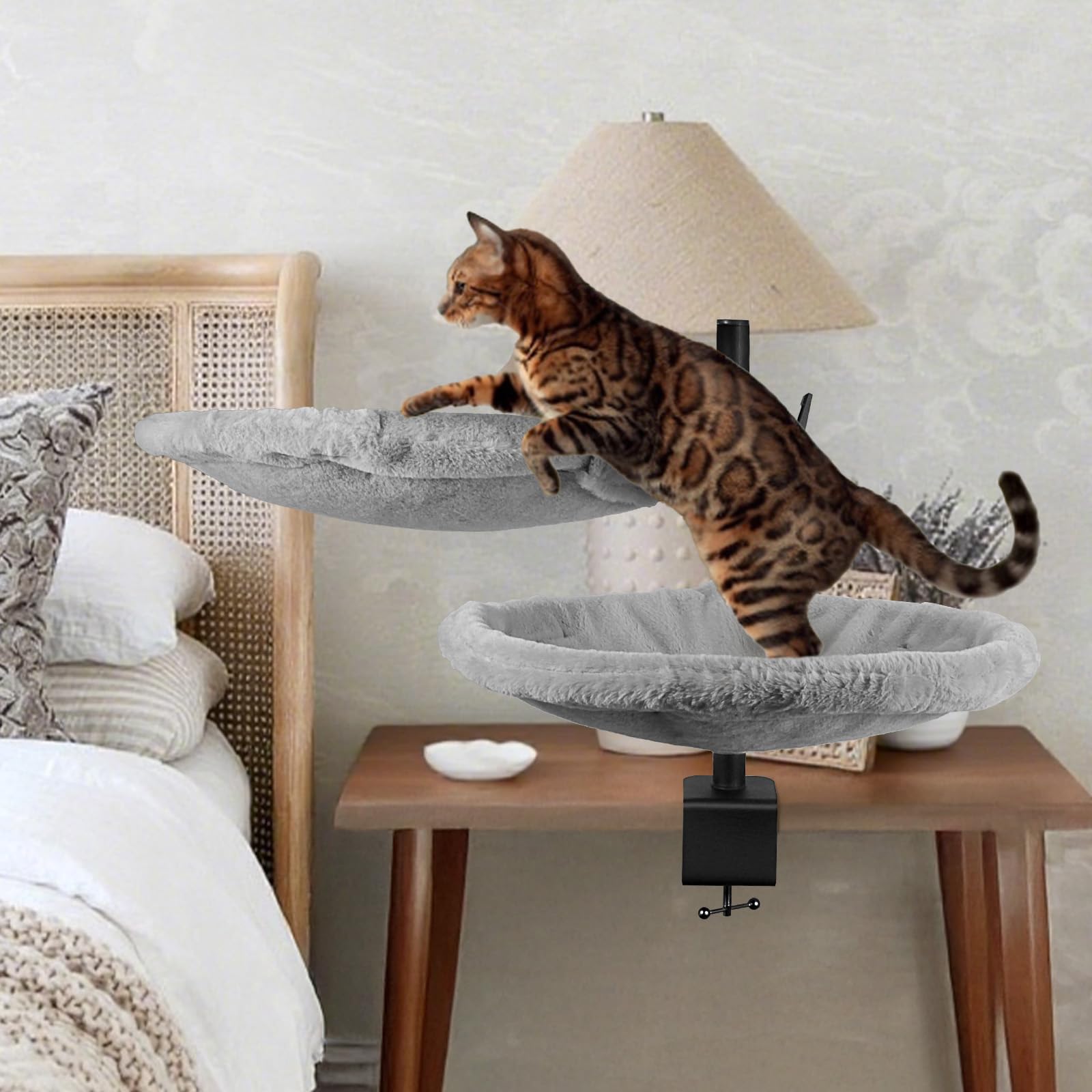 Unidevice Double Cat Desk Bed easy assembly with no drilling required.