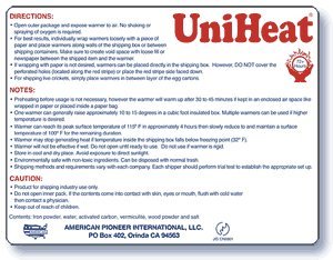 Uniheat 72h para insectos vivos: opción segura de calentamiento para envíos sensibles