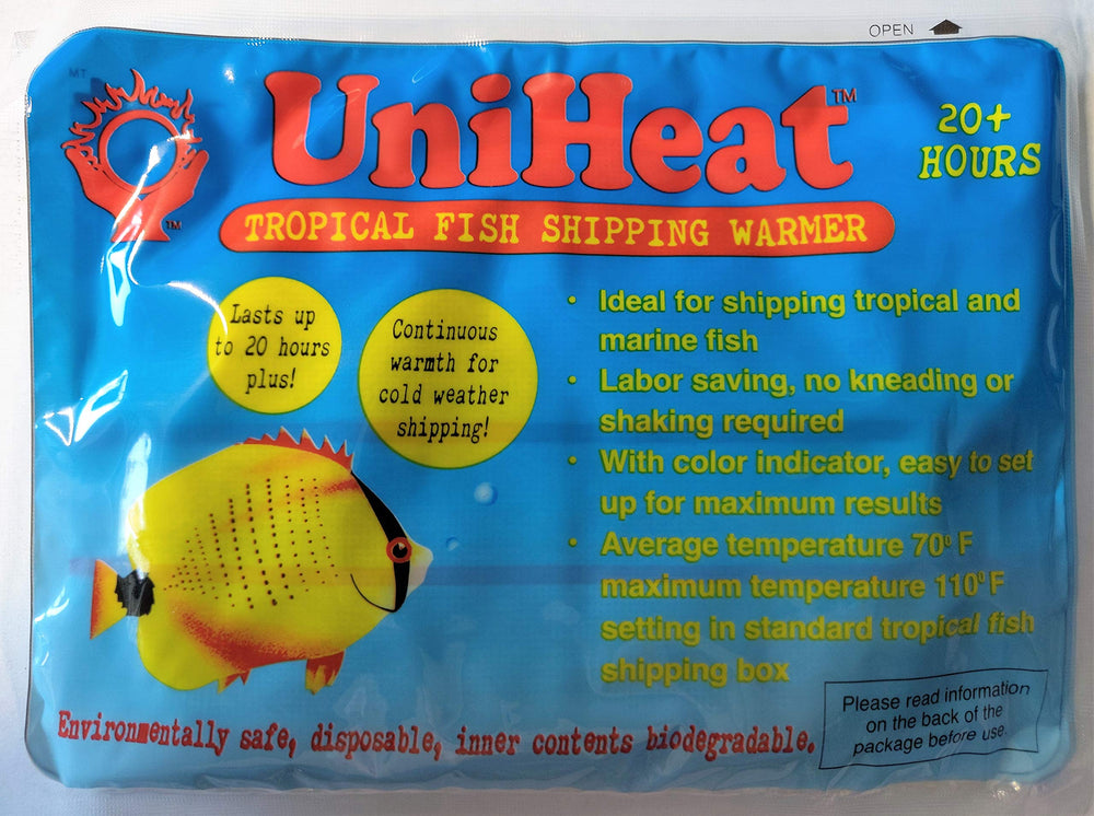 Uniheat shipping bag prep image shows sealing for better insulation in cold conditions.
