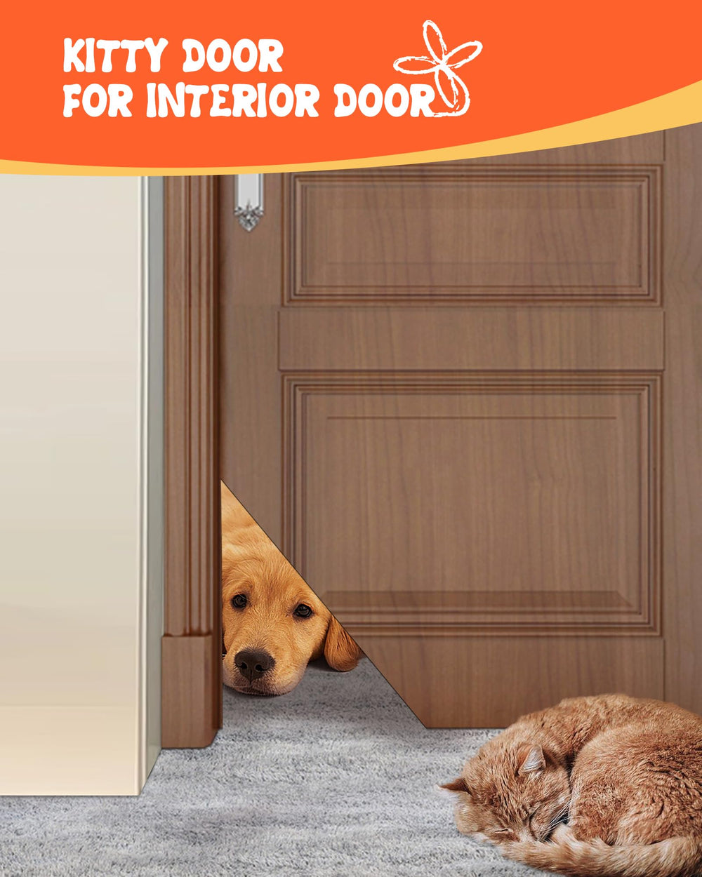 unikgryte cat door corner suited for laundry rooms, bedrooms, basements, or other spaces.