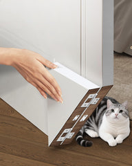 unikgryte cat door corner demonstrates left-right installation for flexible privacy in interior doors.