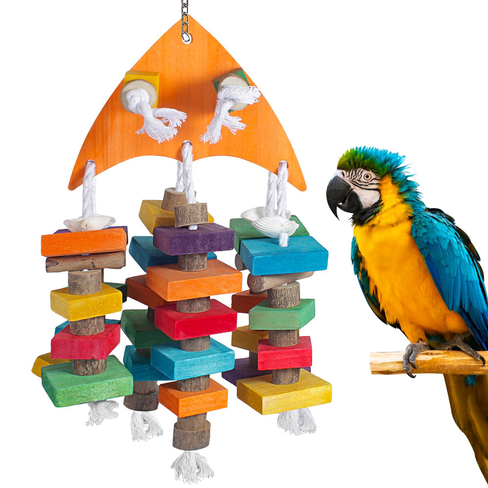 Unimaxlink eco-friendly cotton rope parrot toy natural texture