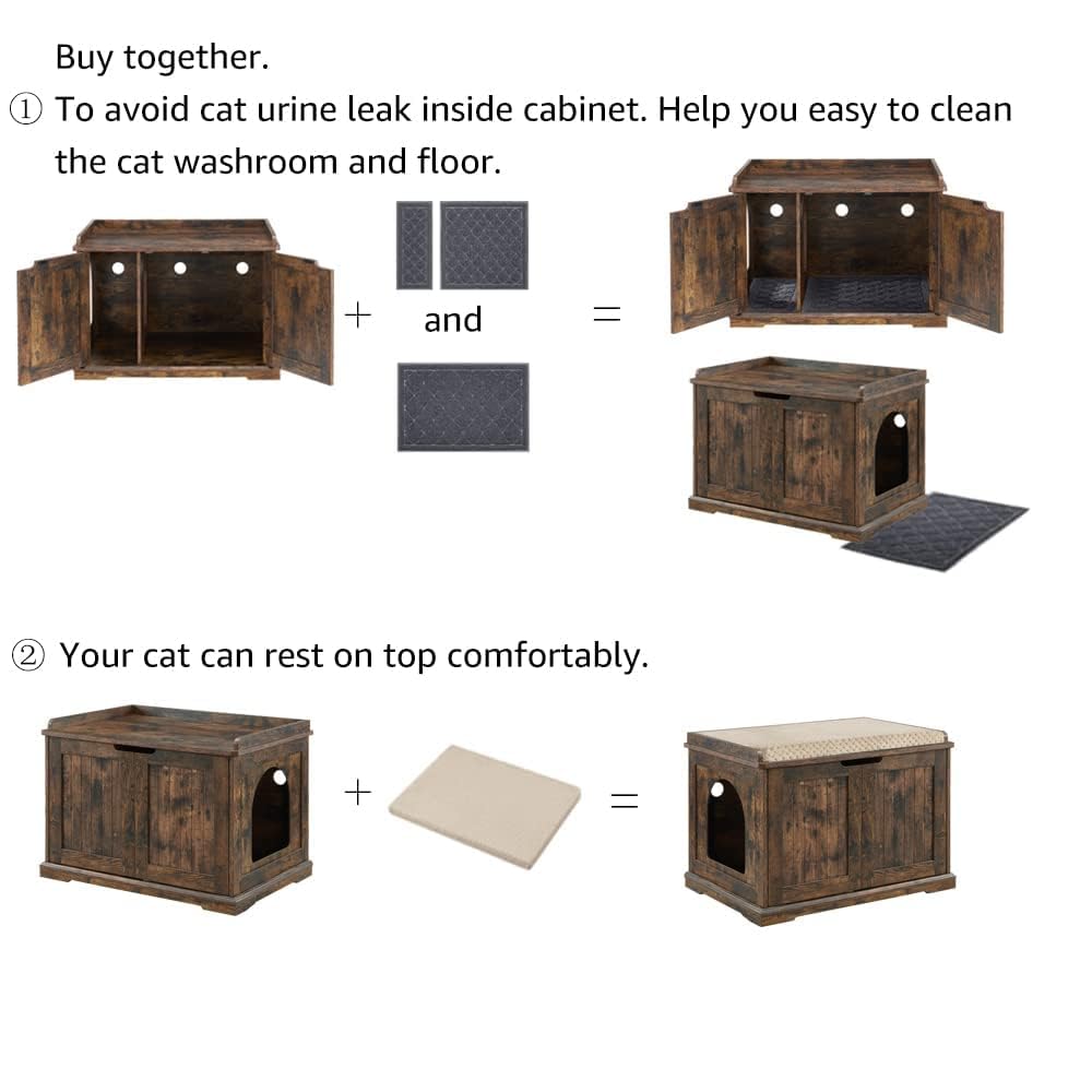 Unipaws cat litter box enclosure bedroom corner use demonstrates subtle home integration.