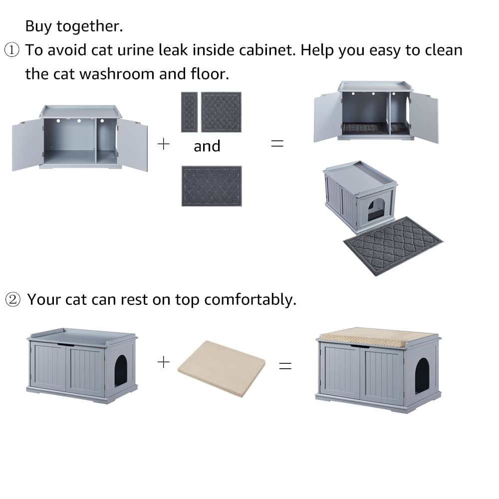 unipaws cat litter enclosure interior open-space view for easy cleaning