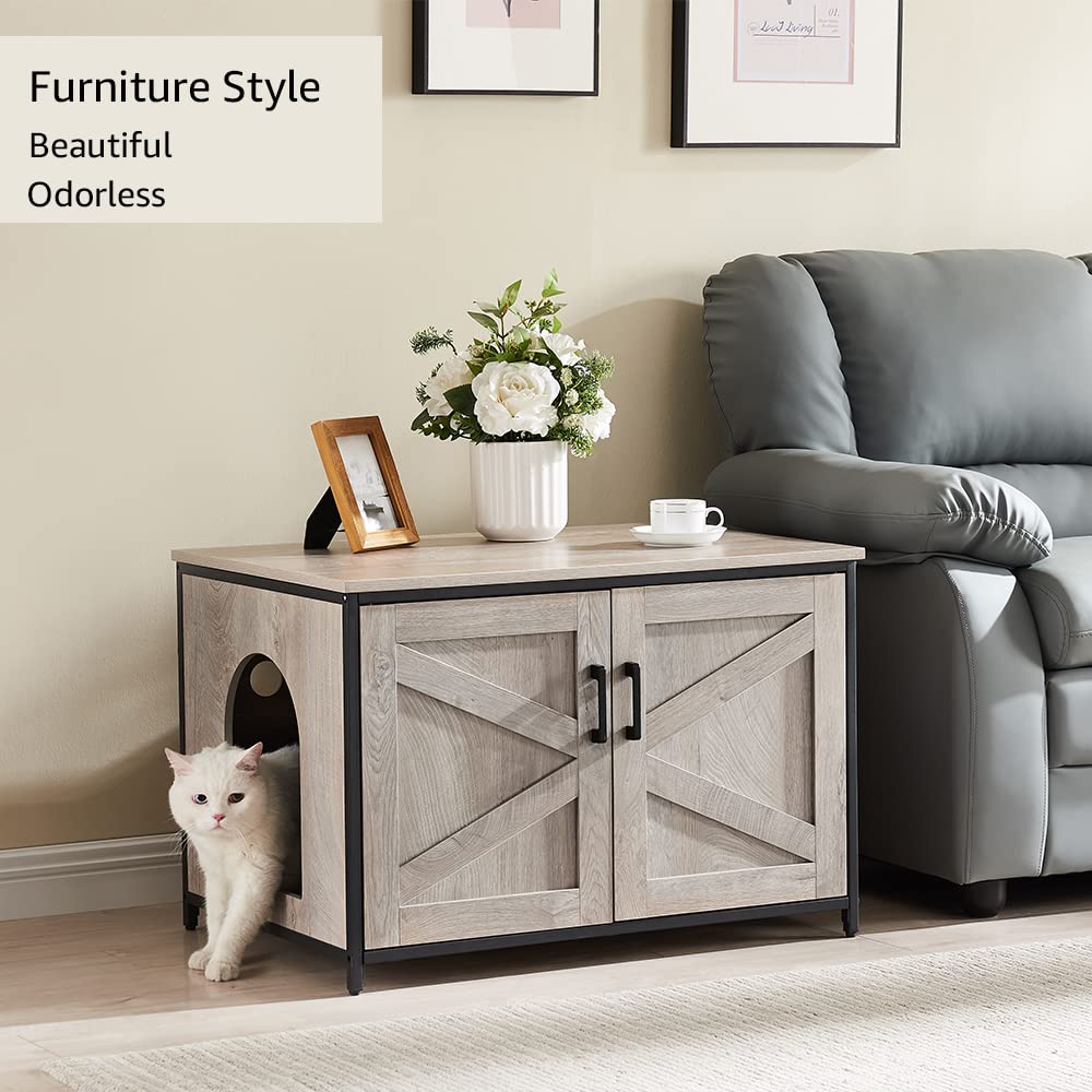 unipaws cat litter box enclosure provides privacy during bathroom breaks