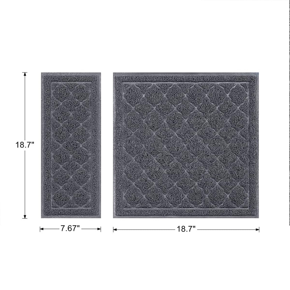 Unipaws cat litter mat edge being cleaned easily for quick maintenance