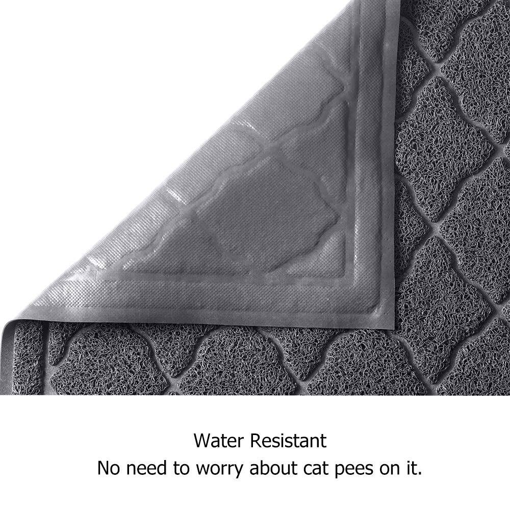 Unipaws washroom setup with mat at litter area