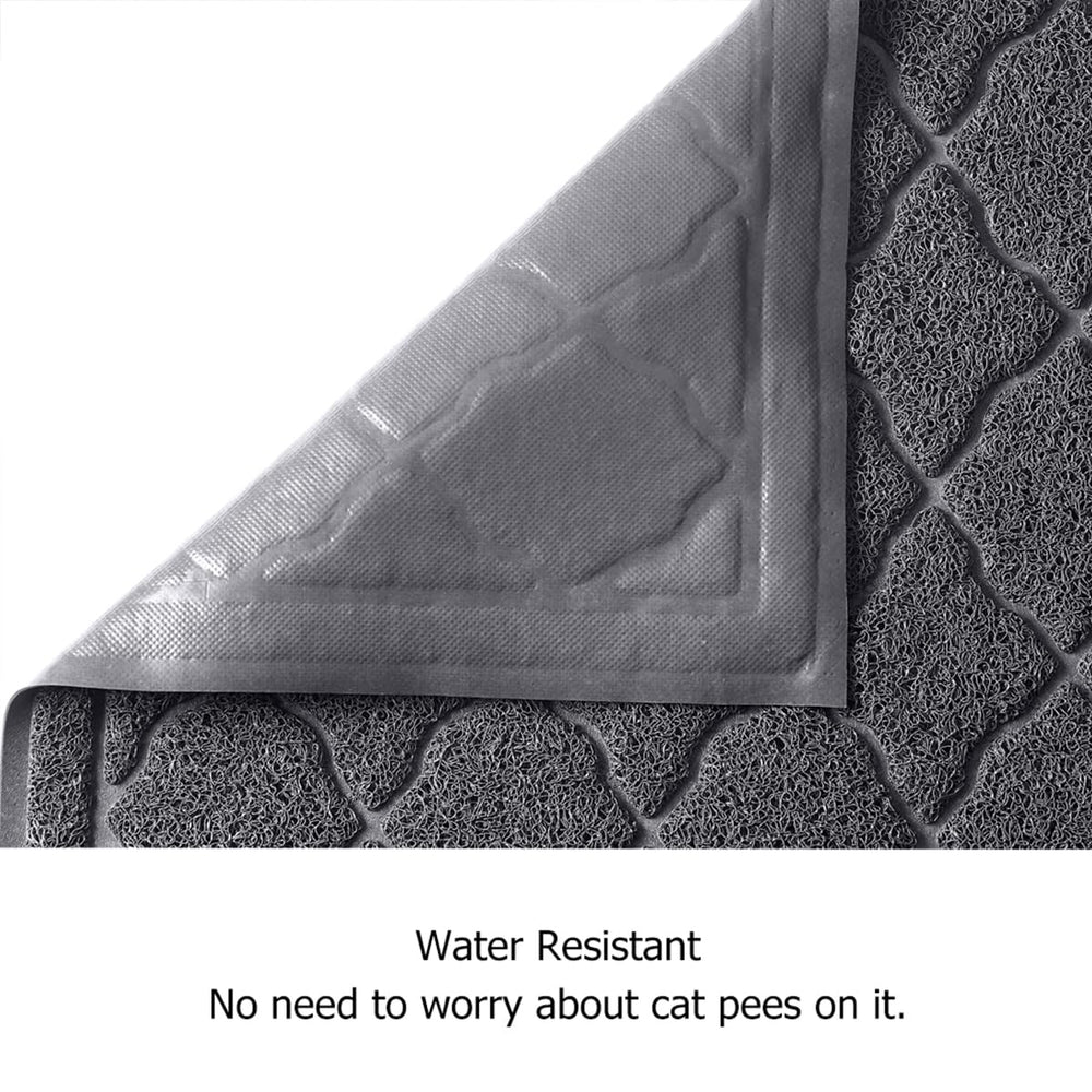 Unipaws cat washroom scene with mat in use near the litter box