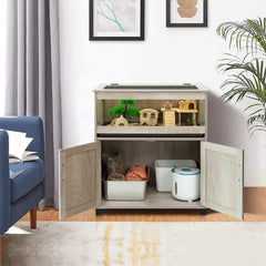 Unipaws hedgehog cage top vents promote airflow and odor control.