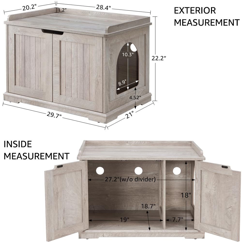unipaws hideaway house dog proof door protecting the litter area
