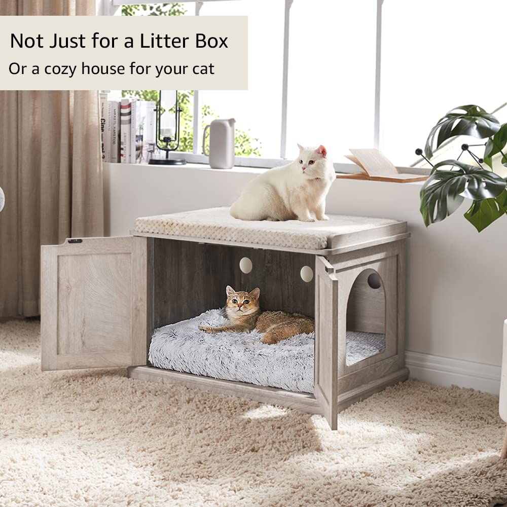unipaws litter box enclosure exterior and interior dimensions for fit