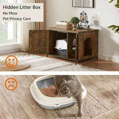 unipaws top opening cat litter box enclosure side view highlights space-saving privacy in living areas