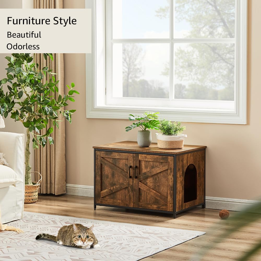 unipaws top opening cat litter box enclosure top opening promotes easy cleaning access