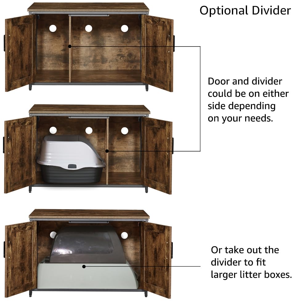 unipaws enclosure fits extra-large and high jumbo litter boxes for big cats