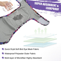 UNIPUP adjustable hook-and-loop and leg elastics provide a secure fit