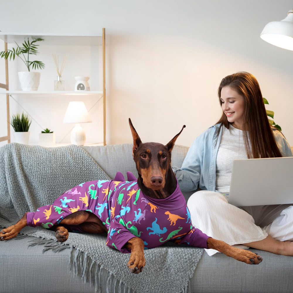 UNIPUP dog pajamas with dinosaur back design for party and photo moments