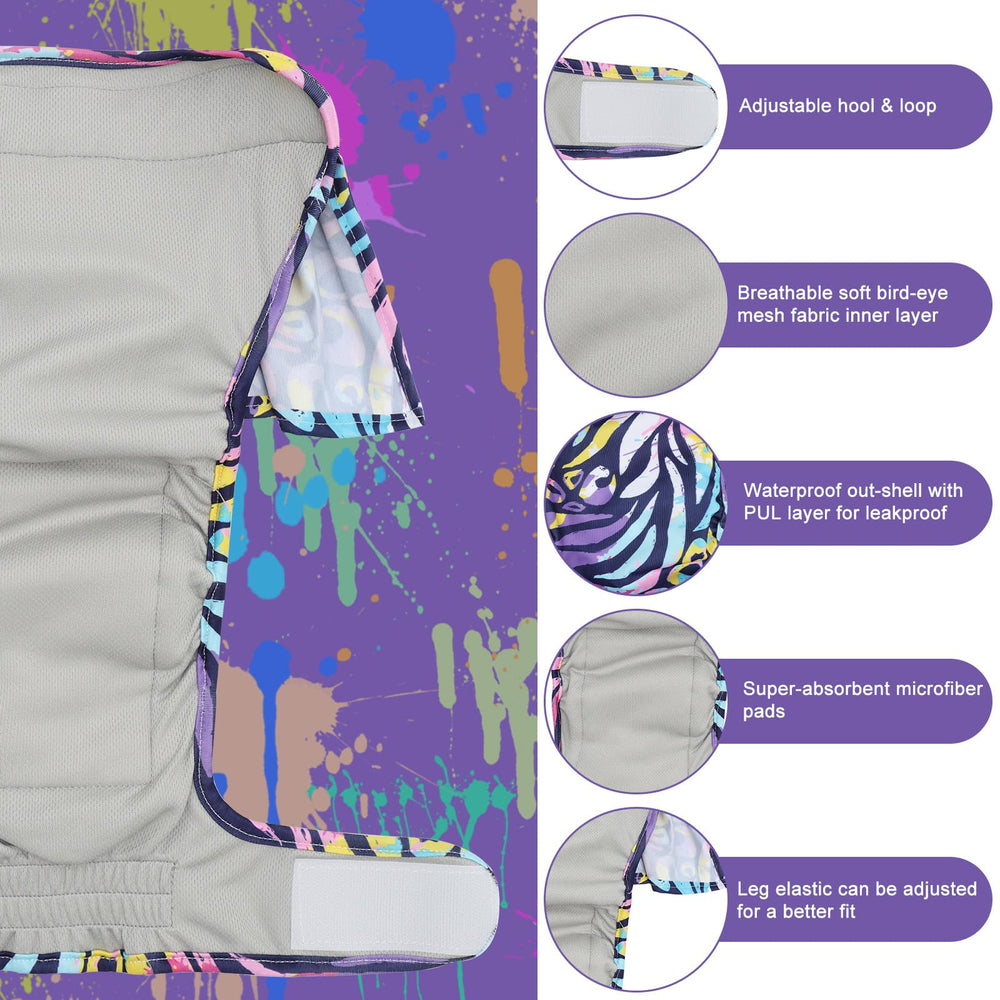 UNIPUP sewn-in-absorbent-pad keeps leaks contained for comfortable all-day wear.