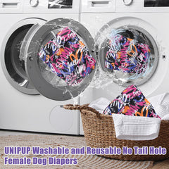 UNIPUP washable reusable dog diaper material close-up shows durable construction