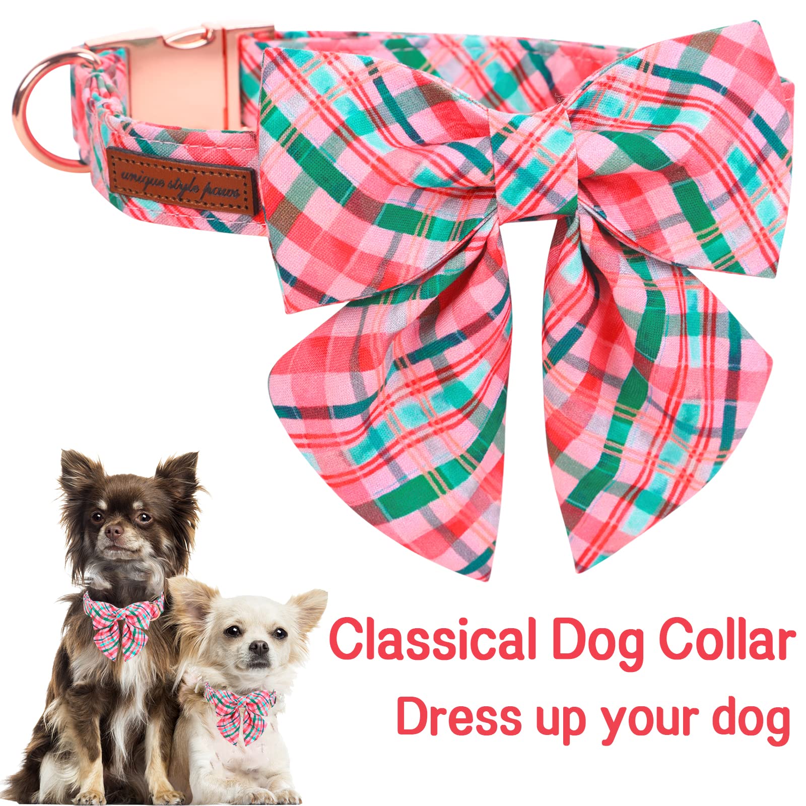 Unique style paws collar con ajuste de talla fácil para perros.