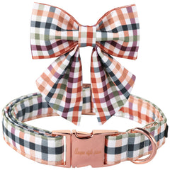Unique Style Paws cotton dog collar buckle closeup shows sturdy hardware for secure daily wear.